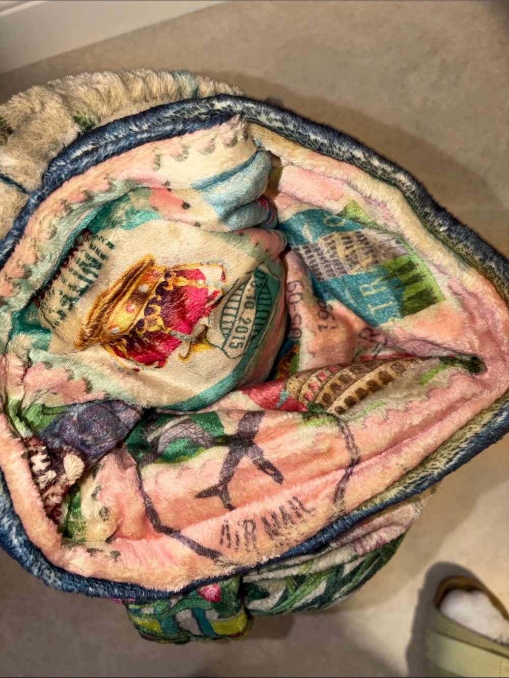 Johnny Was Blanket with Boho Drawstring Bag - Picture 7 of 7